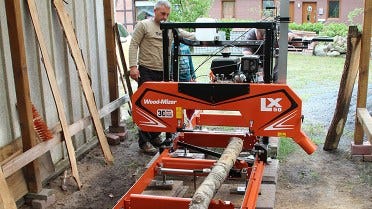 Kolja Raddatz and his father Kevin operate their LX50 sawmill